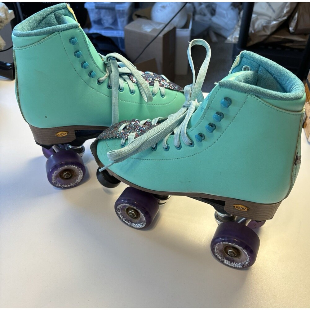 Sure Grip Skate Co Roller Skates Turquoise - Unisex Adult Size Mens 8 / Womens 9